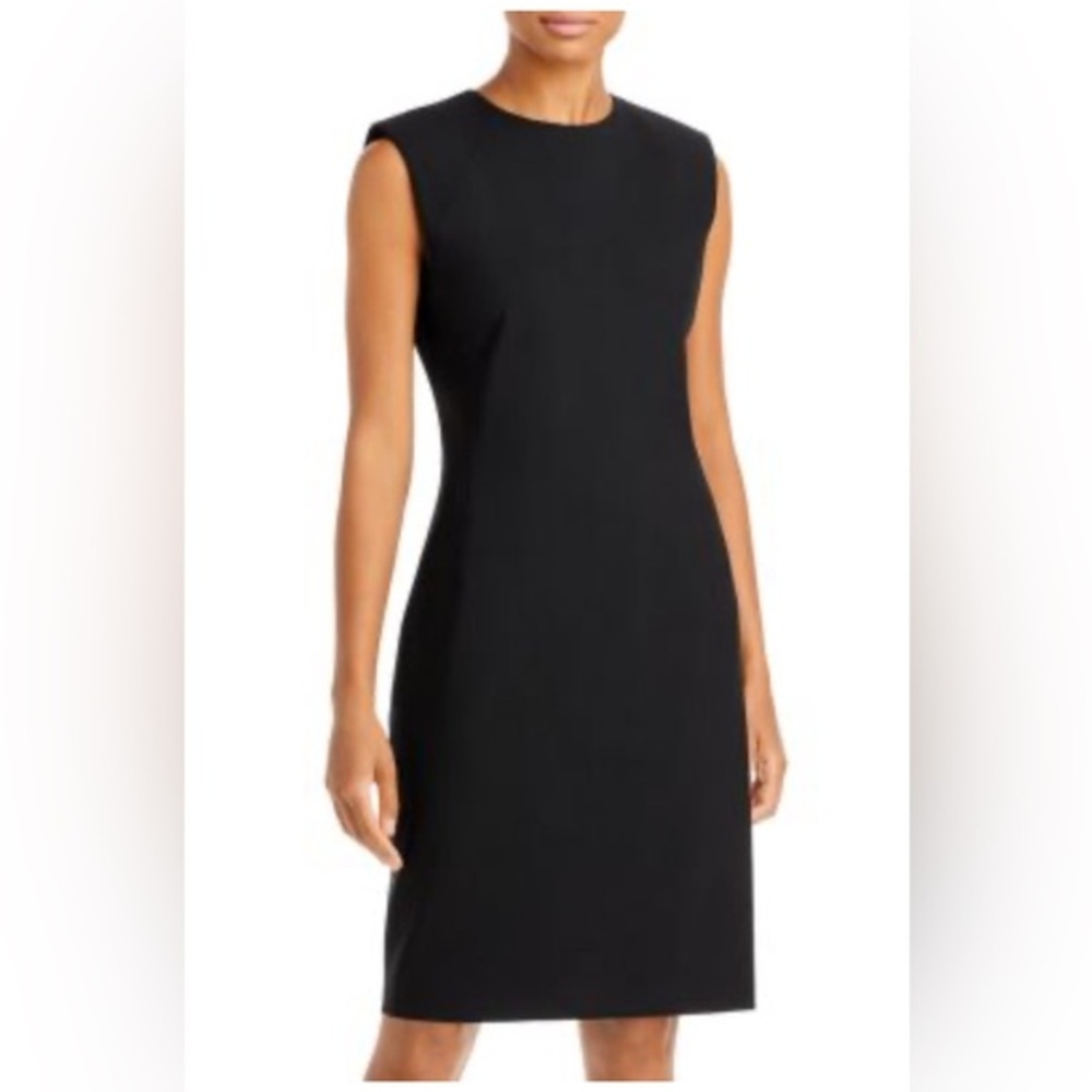 Theory Black Shift Midi Dress Size Small